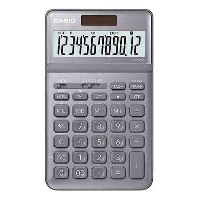 Casio JW-200SC-GY 12 Digit Desktop Calculator